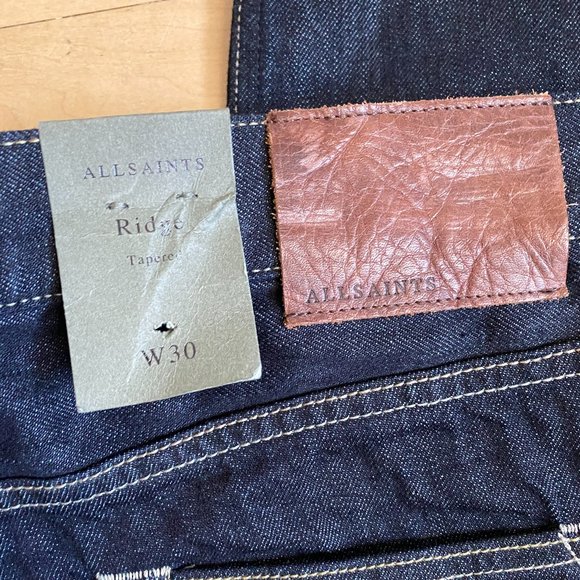 All Saints Denim Jeans dark blue pants NEW tapered - Picture 6 of 8